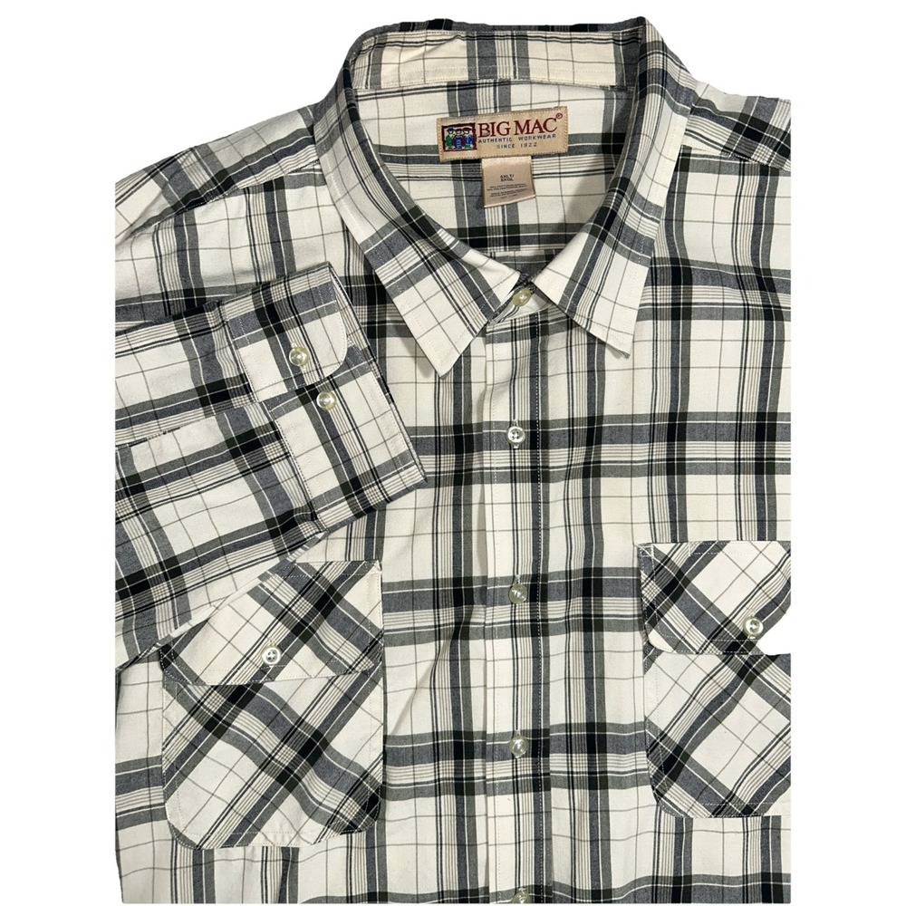 Vintage Big Mac Long Sleeve Flannel Button Up, Mens Size 5XLT‎